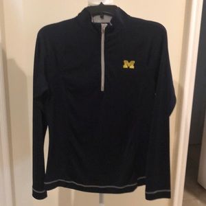 University of Michigan Half Zip Ladies Pullover